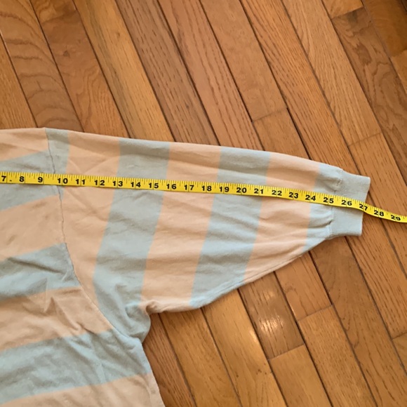 Free People Oversized High/Low Striped Sweater (Yellow & Green) - Picture 11 of 14